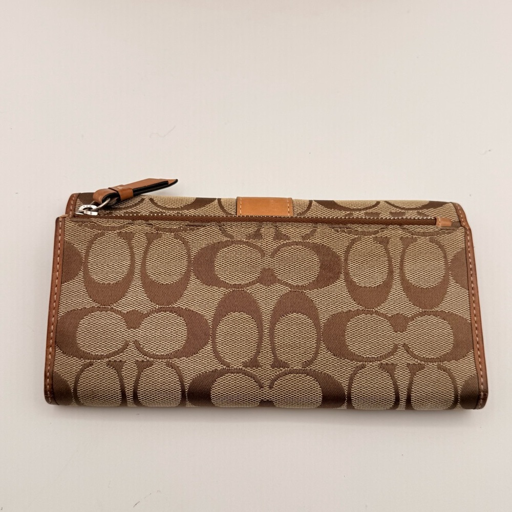 Coach Signature Canvas Crossbody Bag & Wallet Set Brown Tan Leather Y2K Vibes - Picture 8 of 16